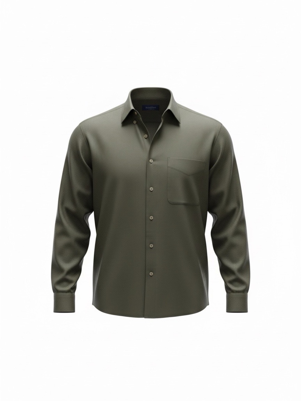 Haggar Olive Green Long-Sleeve Dress Shirt
